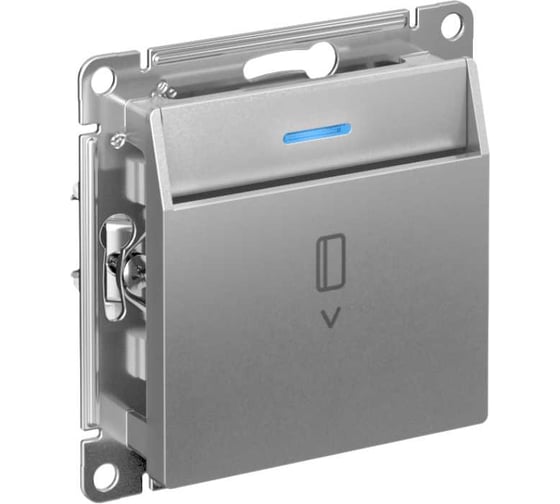 Карточный выключатель Systeme Electric Atlasdesign алюминий 10а, без задержки времени ATN000367 1