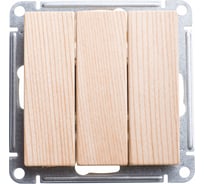 3-клавишный выключатель Systeme Electric Wessen 59 сосна, 10ах VS0510-351-7-86