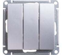 3-клавишный выключатель Systeme Electric Wessen 59 матовый хром 10ах VS0510-351-5-86