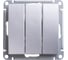 3-клавишный выключатель Systeme Electric Wessen 59 матовый хром 10ах VS0510-351-5-86 1