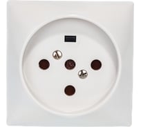 Розетка Legrand встраиваемая 3К+Н+З 20 А 80x80 мм на винтах белый 055427