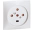 Розетка Legrand встраиваемая 3К+Н+З 20 А 80x80 мм на винтах белый 055427 4
