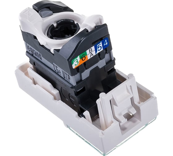 Розетка Legrand RJ 45 Программа Mosaic категория 5е UTP 1 модуль белый 076551