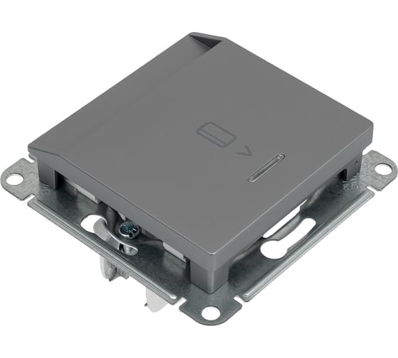 Карточный выключатель Systeme Electric Atlasdesign сталь 10а, без задержки времени ATN000967