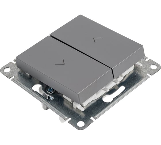Выключатель жалюзи Systeme Electric Atlasdesign сталь 2-кл., 10а, механизм ATN000919