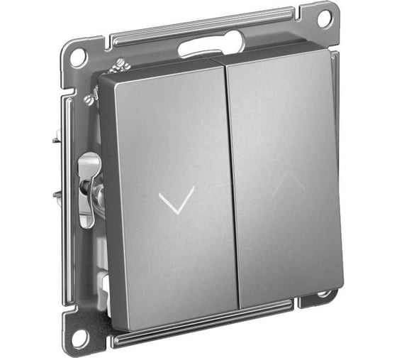 Выключатель жалюзи Systeme Electric Atlasdesign сталь 2-кл., 10а, механизм ATN000919 1