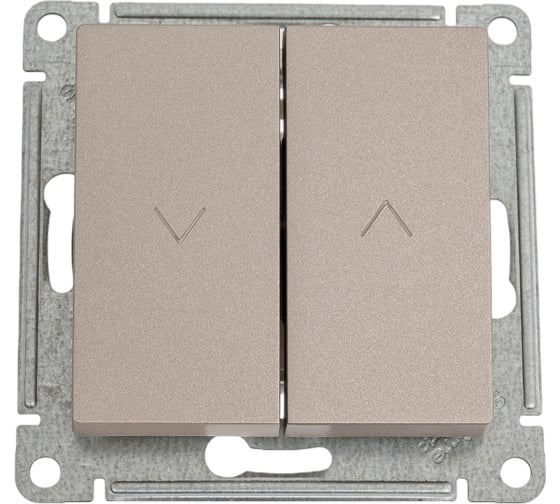 Выключатель жалюзи Systeme Electric Atlasdesign шампань 2-кл., 10а, механизм ATN000519 1
