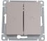 Выключатель жалюзи Systeme Electric Atlasdesign шампань 2-кл., 10а, механизм ATN000519 1
