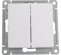 2-клавишный выключатель Systeme Electric Atlasdesign белый с самовозвратом, сх.5, 10ах, механизм ATN000117