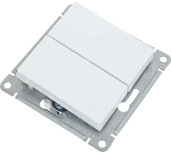 2-клавишный выключатель Systeme Electric Atlasdesign белый с самовозвратом, сх.5, 10ах, механизм ATN000117