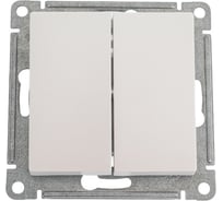 2-клавишный выключатель Systeme Electric Atlasdesign жемчуг с самовозвратом, сх.2, 10а, механизм ATN000417