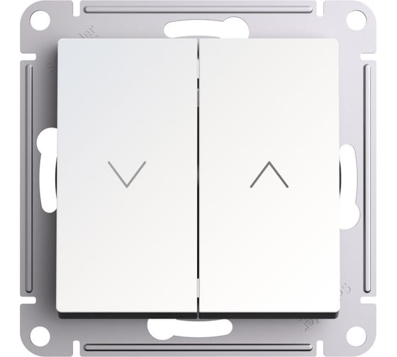 Выключатель жалюзи Systeme Electric Atlasdesign жемчуг 2-кл. 10а, механизм ATN000419