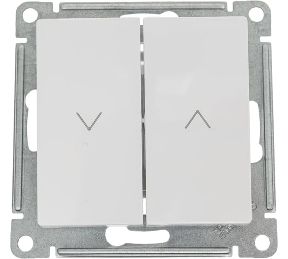 Выключатель жалюзи Systeme Electric Atlasdesign белый 2-кл., 10а, механизм ATN000119