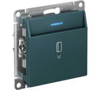 Карточный выключатель Systeme Electric Atlasdesign изумруд 10а, без задержки времени ATN000867