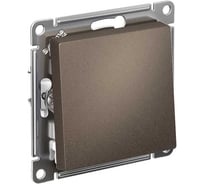 1-клавишный выключатель Systeme Electric Atlasdesign мокко 2-полюсный, 10а, механизм ATN000621