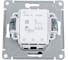 3-клавишный выключатель Systeme Electric Atlasdesign базальт, сх.1+1+1, 10ах, механизм ATN001431 3