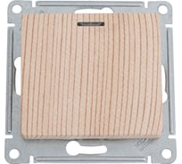 1-клавишный выключатель Systeme Electric Glossa сосна с подсветкой, сх.1а, 10ах, механизм GSL001513