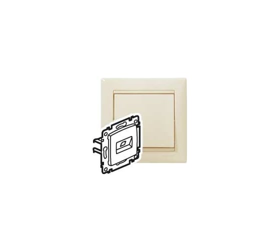 Розетка Legrand компьютерная двойная RJ45 категория 6 UTP Legrand Valena с захватами слоновая кость 774147