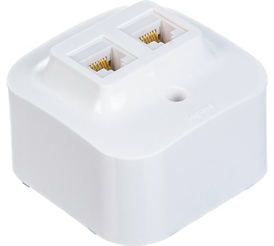Розетка Legrand компьютерная двойная RJ45 категория 5e UTP Legrand Quteo IP20 накладной монтаж белый 782228