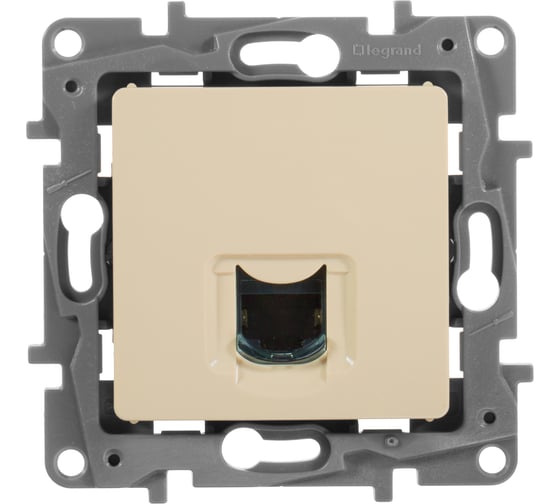 Розетка Legrand компьютерная RJ45 категория 6 UTP Legrand Etika слоновая кость 672353