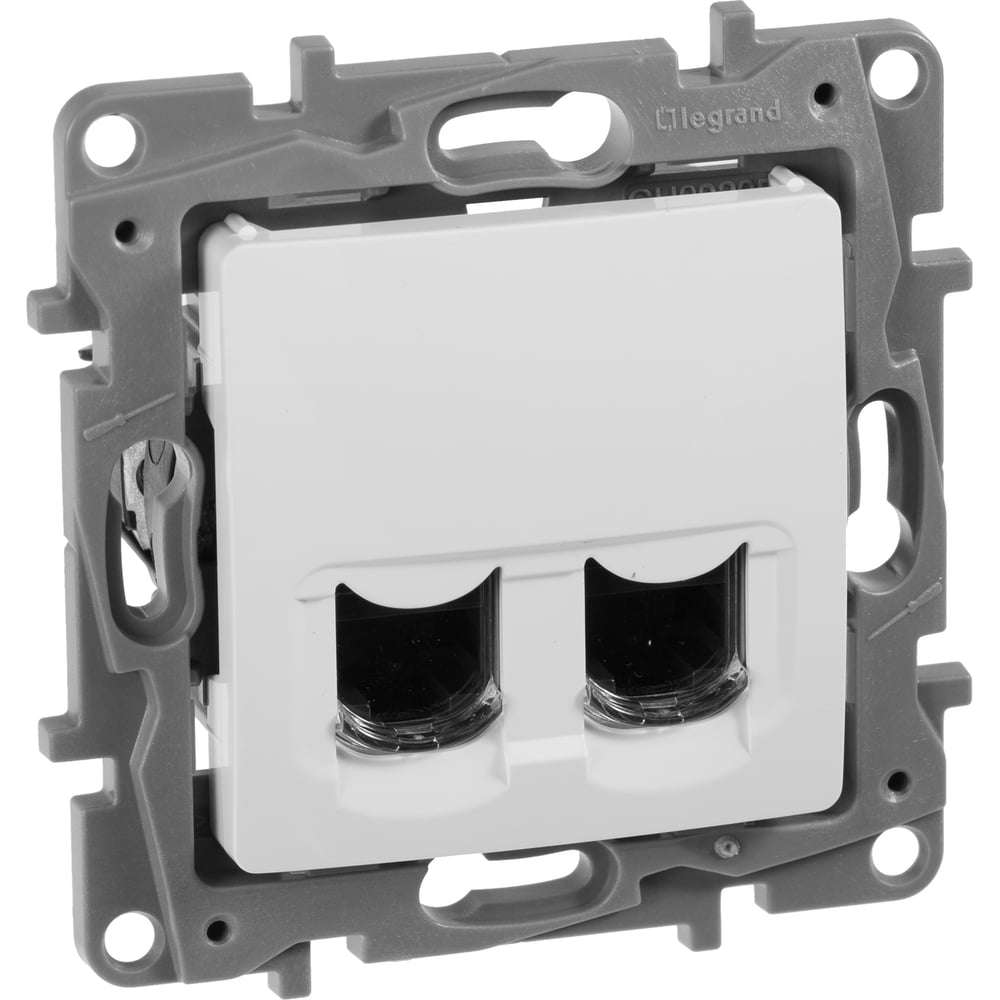 Розетка Legrand компьютерная двойная RJ45 категория 6 UTP Legrand Etika ...