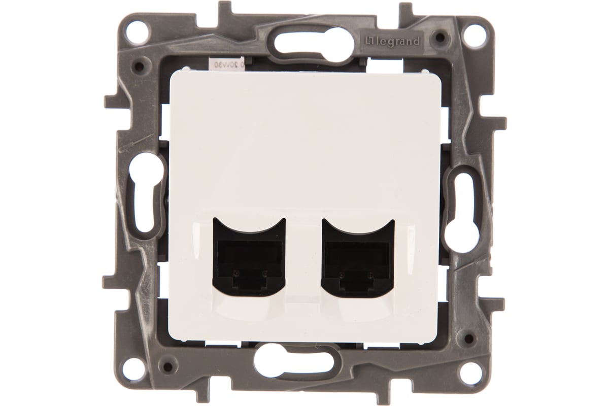 Розетка Legrand компьютерная двойная RJ45 категория 6 UTP Legrand Etika ...