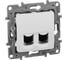 Розетка Legrand компьютерная двойная RJ45 категория 6 UTP Legrand Etika белый 672254 1