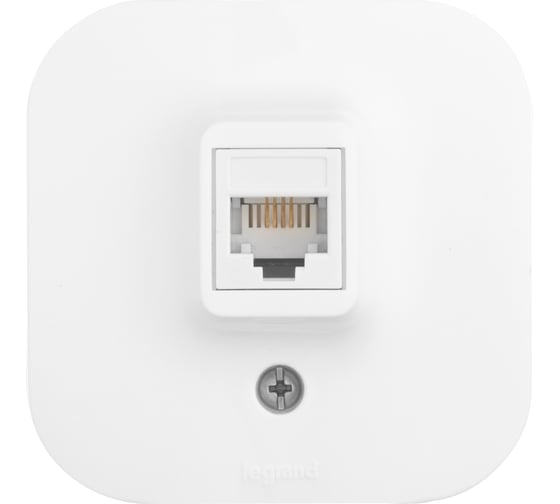 Розетка Legrand телефонная RJ11 Legrand Quteo IP20 накладной монтаж белый 782214