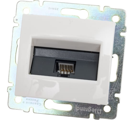 Розетка Legrand компьютерная RJ45 категория 6 UTP Legrand Valena с захватами белый 774246