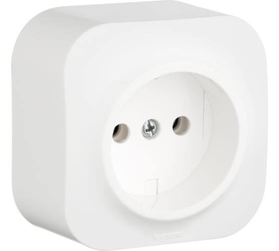 Розетка Legrand без заземления Legrand Quteo без шторок IP20 16А 250В винтовые зажимы накладной монтаж белый 782210