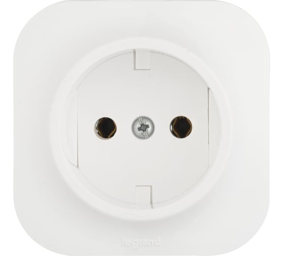 Розетка Legrand без заземления Legrand Quteo без шторок IP20 16А 250В винтовые зажимы накладной монтаж белый 782210