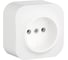 Розетка Legrand без заземления Legrand Quteo без шторок IP20 16А 250В винтовые зажимы накладной монтаж белый 782210 1