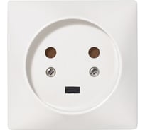 Розетка Legrand встраиваемая 2К+З 20 А с защитными шторками 80x80 мм на винтах белый 055422