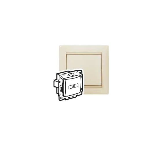 Выключатель Legrand карточный с подсветкой Legrand Valena без задержки выключения 10А 250В слоновая кость 774134