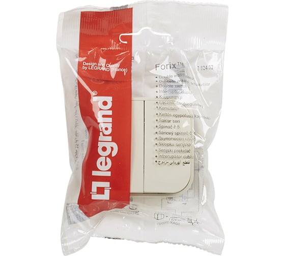Выключатель Legrand двухклавишный Legrand Quteo IP20 10А 250В винтовые зажимы накладной монтаж слоновая кость 782232