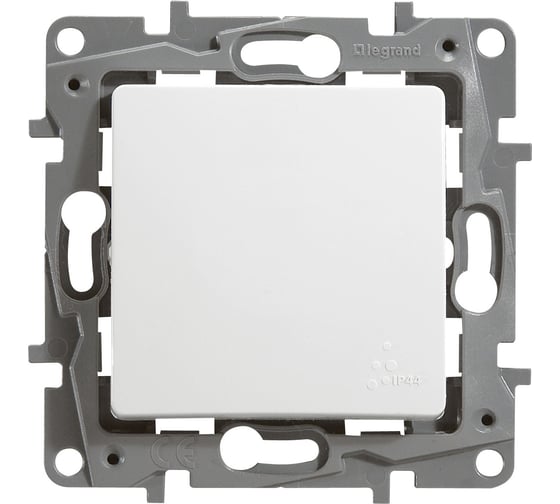 Переключатель Legrand одноклавишный IP44 Legrand Etika 10А 250В безвинтовые зажимы белый 672200