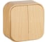 Переключатель Legrand двухклавишный Legrand Quteo IP20 10A 250В винтовые зажимы накладной монтаж дерево 782266 1