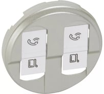 Лицевая панель розетки Legrand Celiane 2хRJ45 титан 068552