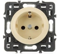 Розетка с заземлением Legrand DIY Celiane, винтовой зажим, бежевый 696924