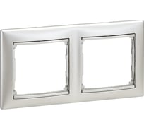 Горизонтальная рамка Legrand DIY Valena 2-ая, алюминий 694331