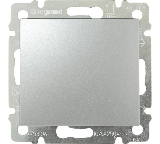 1-клавишный выключатель Legrand DIY Valena алюминий 694336