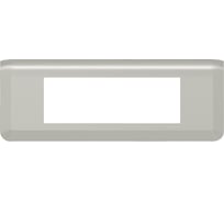 Рамка Legrand Программа Mosaic 6 модулей алюминий 079316L