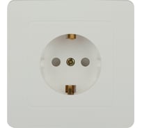 Розетка Intro 720601 Style с заземлением, 2PE, Schuko, со шторками, 16А, 250В, IP20, СУ, белый Б0060623