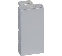 Заглушка Legrand Mosaic 1М, цвет алюминий 079270