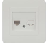 Информационная розетка Intro 730301 Style RJ45, СУ, белый Б0060649