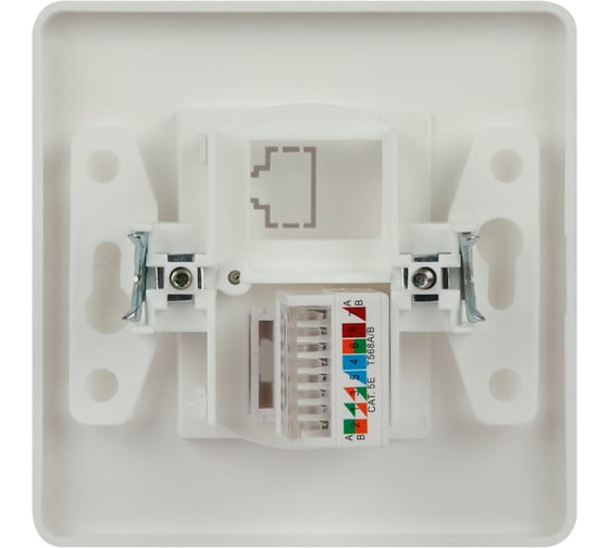 Информационная розетка Intro 730301 Style RJ45, СУ, белый Б0060649