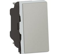 Переключатель на 2 направления Legrand Mosaic, 1 модуль, 10 AX, алюминий 079201L