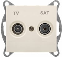 Механизм TV+ SAT розетки GUSI ELECTRIC Bravo оконечной, СУ, бежевый С10TS1-003