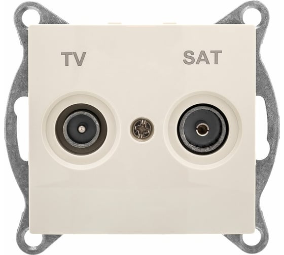 Механизм TV+ SAT розетки GUSI ELECTRIC Bravo оконечной, СУ, бежевый С10TS1-003 1