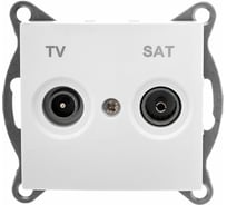 Механизм TV+ SAT розетки GUSI ELECTRIC Bravo, оконечной, СУ, белый С10TS1-001